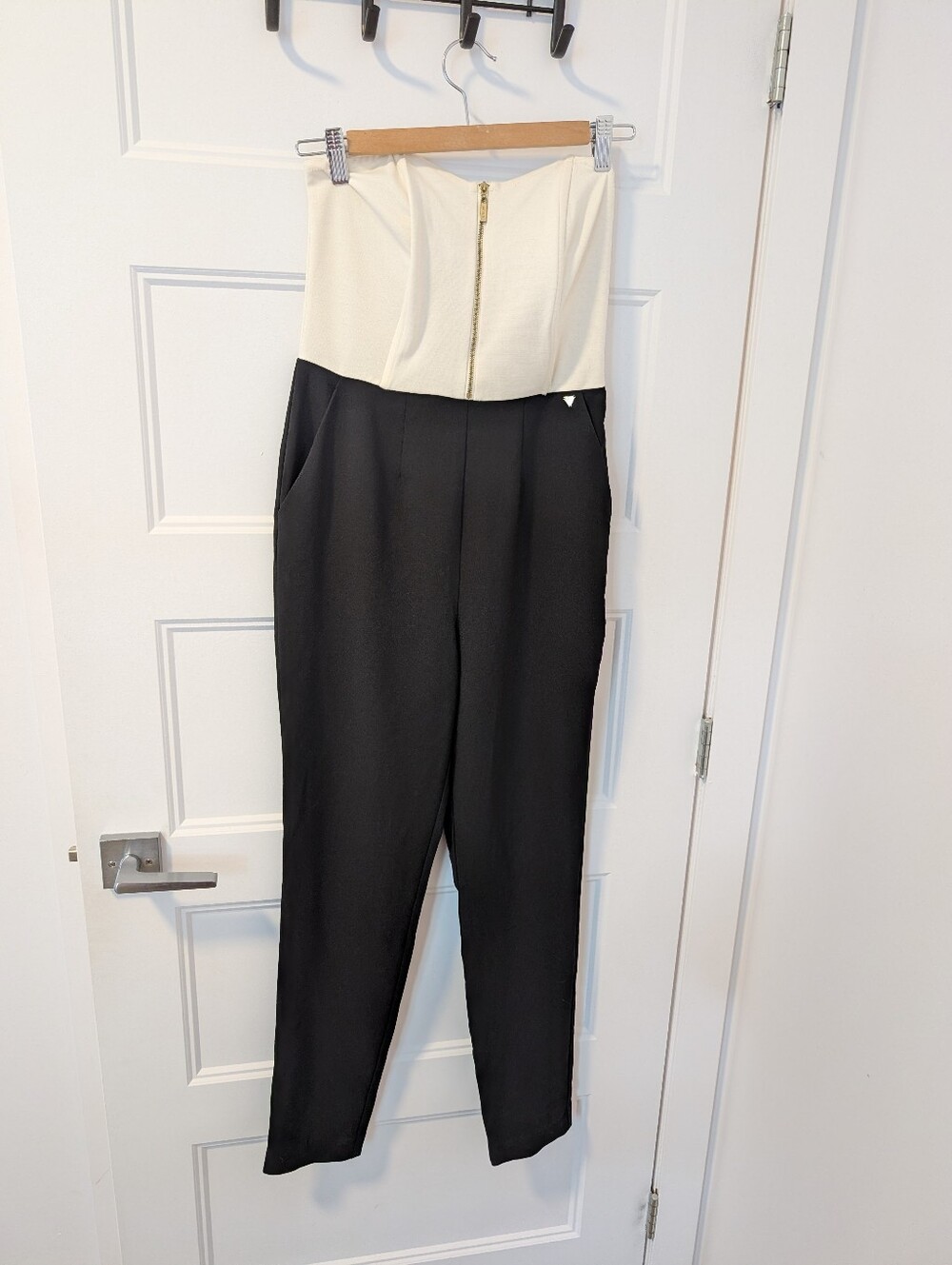 Guess/Strapless Two-Tone Jumpsuit Sz S